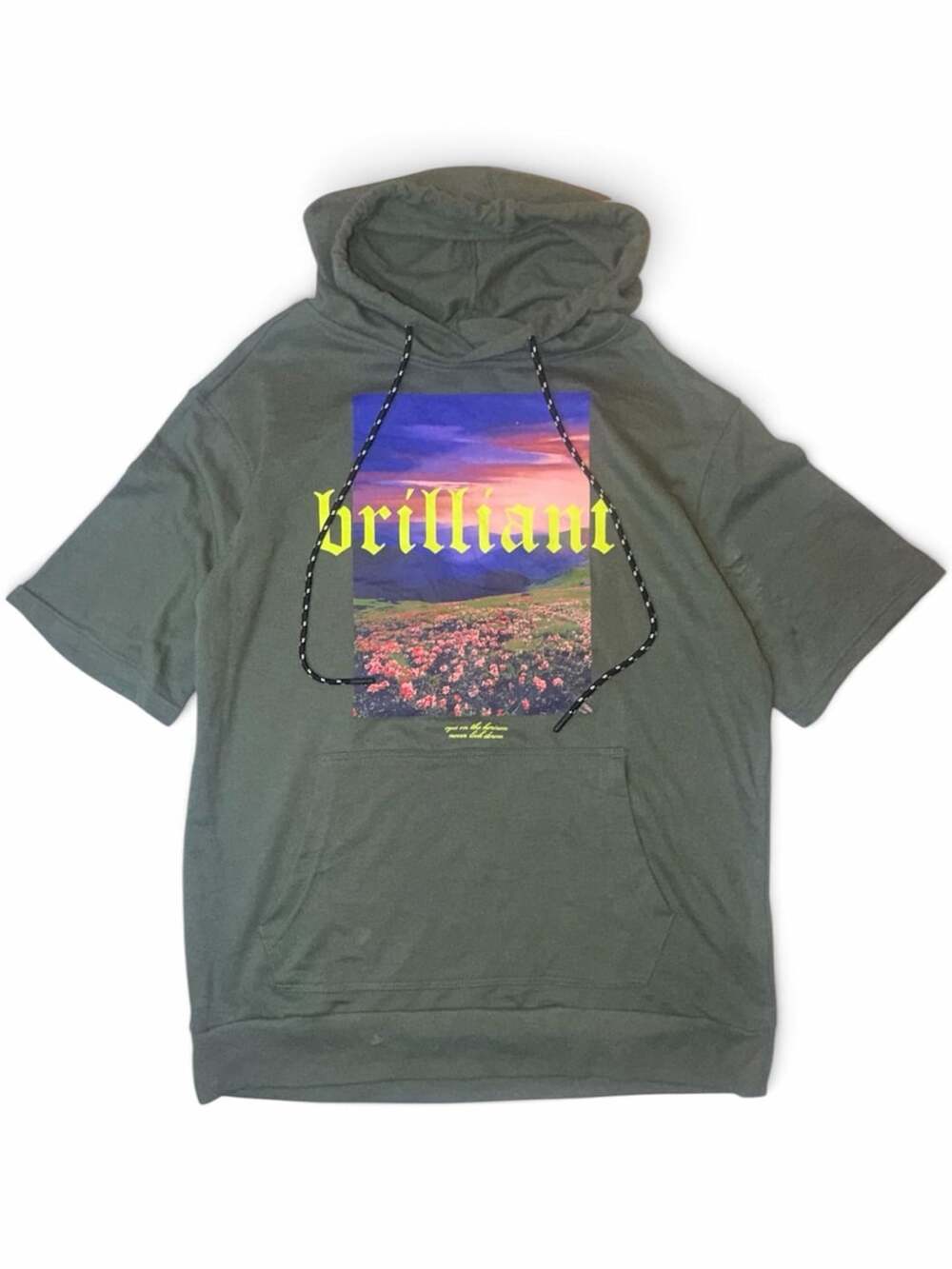 No boundaries short sleeve hoodie brilliant graphic sweatshirt
